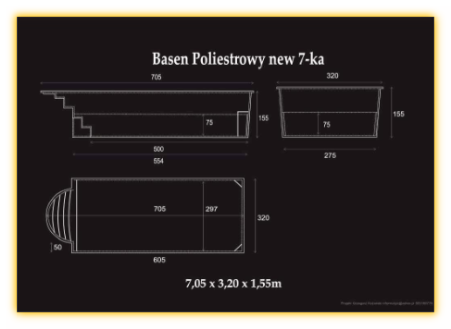 Rysunek Basenu 7 metrowego